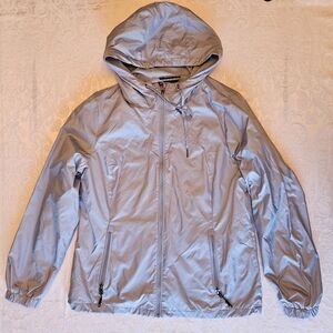 Nautica Light Blue Hooded Fleece Lined Windbreaker Jacket, NWT, Medium